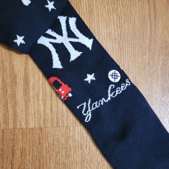 Stance MLB New York Yankees Landmark Crew Socks Navy Red USA Large L Infiknit - Picture 10 of 12